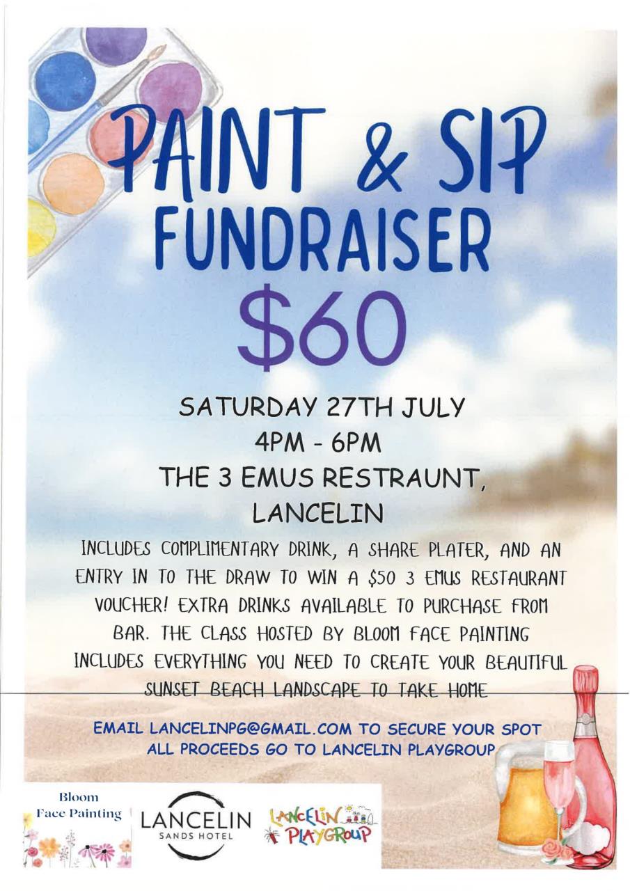 Lancelin Playgroup - Paint & Sip Fundraiser