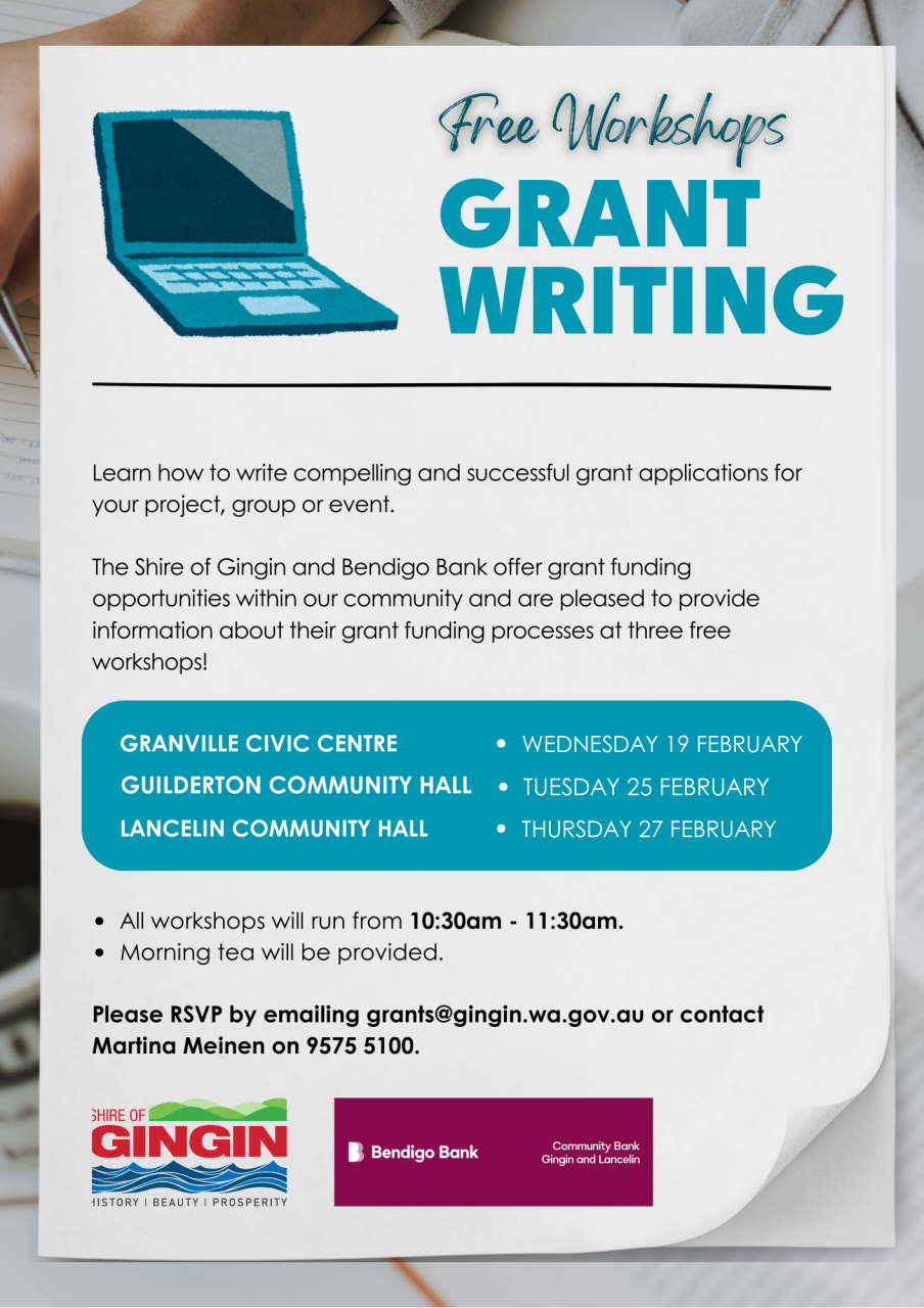 Free Workshops - Grant Writing